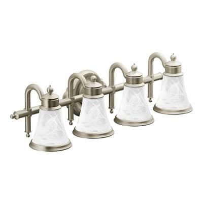 Moen Brushed Nickel Four Globe Bath Light by Moen