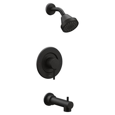 Align Posi-Temp 1-Handle Tub and Shower Faucet Trim Kit in Matte Black (Valve Sold Separately) by Moen