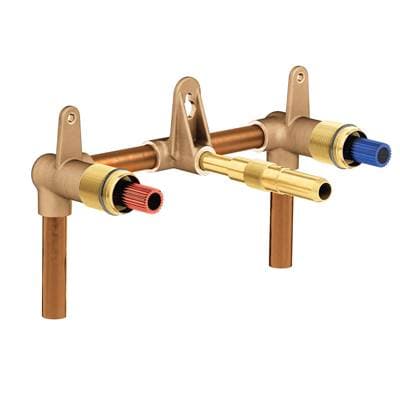 Moen M-PACT Wallmount Bathroom Sink Faucet Rough-in Valve, 1/2-Inch CC with Mounting Brackets - N/A or unfinished
