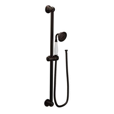 Moen Weymouth Traditional Eco-Performance Handshower Handheld Shower with 30-Inch Slide Bar and 69-Inch Metal Hose, Oil Rubbed Bronze by Moen