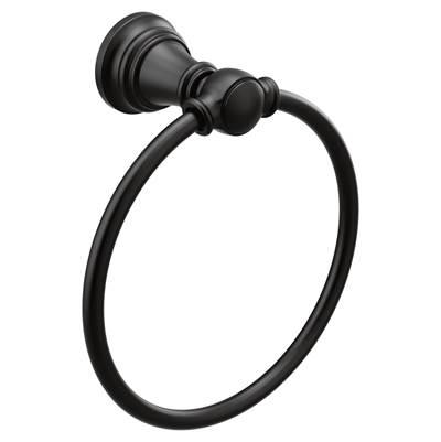 Moen Matte Black Towel Ring by Moen