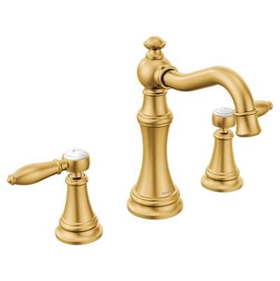 Moen Weymouth Two-Handle Lever Handle Bathroom Faucet Trim Kit, Valve Required, Brushed Gold by Moen