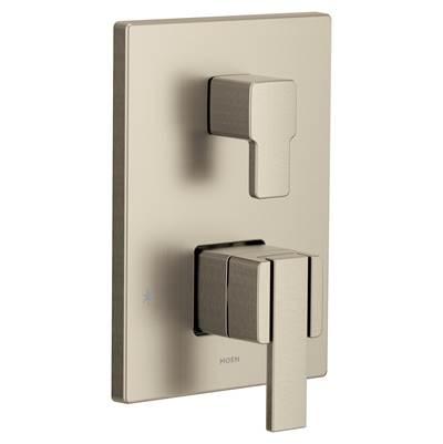 Via M-CORE 3-Series 2-Handle Shower Trim with Integrated Transfer Valve in Brushed Nickel (Valve Sold Separately) by Moen