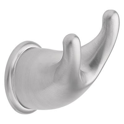 Brushed Chrome Double Robe Hook by Moen