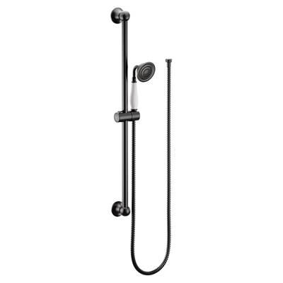 Moen WEYMOUTH HH SHOWER W/ SLIDEBAR EP BL - Matte Black by Moen