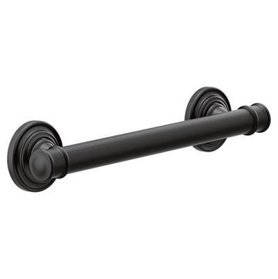 Moen Matte Black 12'' Designer Grab Bar by Moen
