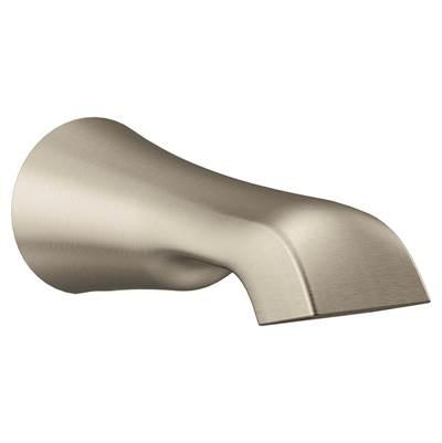 Moen Flara 1/2-Inch Slip Fit Connection Non-Diverting Tub Spout, Brushed Nickel by Moen