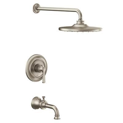 Colinet M-CORE 2-Series Eco Performance 1-Handle Tub and Shower Trim Kit in Brushed Nickel (Valve Sold Separately) by Moen