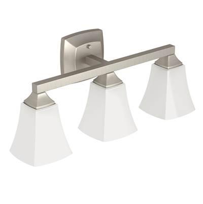 Moen Brushed Nickel Three Globe Bath Light by Moen
