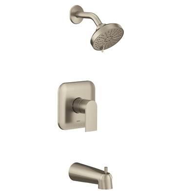 Moen Genta M-CORE 2-Series Eco Performance 1-Handle Tub and Shower Trim Kit in Brushed Nickel (Valve Sold Separately) by Moen