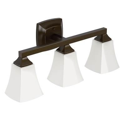 Moen Oil Rubbed Bronze Three Globe Bath Light by Moen