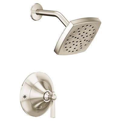 Moen Flara Posi-Temp Rain Shower 1-Handle Shower Only Faucet Trim Kit in Polished Nickel (Valve Sold Separately) by Moen