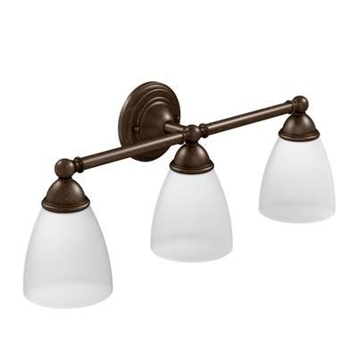 Moen Oil Rubbed Bronze Three Globe Bath Light by Moen