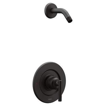 Moen Gibson Single-handle Posi-temp Shower Faucet Trim Kit in Matte Black (shower Head and Valve...