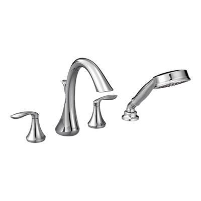 Moen Eva 2-Handle Deck-Mount Roman Tub Faucet Trim Kit with Handshower in Chrome (Valve Sold Separately) by Moen