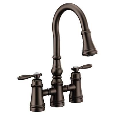 Moen Weymouth 2-Handle Bridge Faucet in Oil Rubbed Bronze by Moen