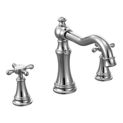 Moen Ts22101 Weymouth Two-Handle High Arc Roman Tub Faucet Trim only, Chrome by Moen
