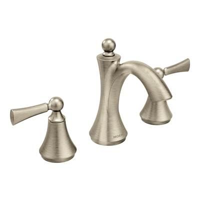 Moen Wynford 8 in. Widespread 2-Handle High-Arc Bathroom Faucet in Brushed Nickel (Valve Sold Separately) by Moen