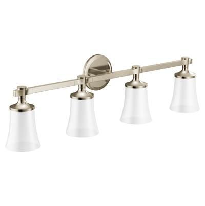 Moen Polished Nickel Four Globe Bath Light by Moen