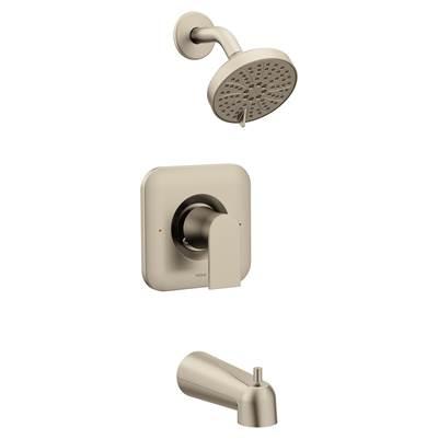 Genta LX Posi-Temp Pressure Balancing Eco-Performance Modern Tub and Shower Trim, Valve Required, Brushed Nickel