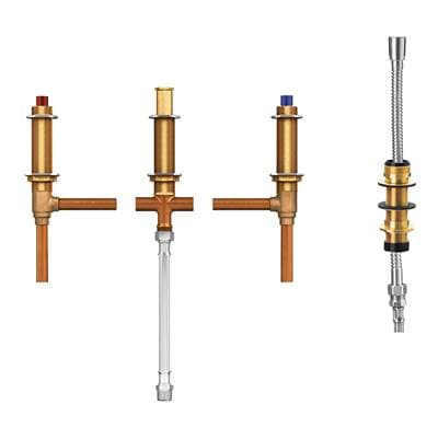 Moen Two-Handle Roman Tub Adjustable Valve with Shower Diverter, 1/2-Inch CC Connection - N/A or unfinished
