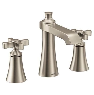 Moen Flara 8 in. Widespread 2-Handle High-Arc Bathroom Faucet Trim Kit in Brushed Nickel (Valve Sold Separately) by Moen