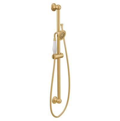 Moen Weymouth Traditional Eco-Performance Handshower Handheld Shower with 30-Inch Slide Bar and 69-Inch Metal Hose, Brushed Gold by Moen