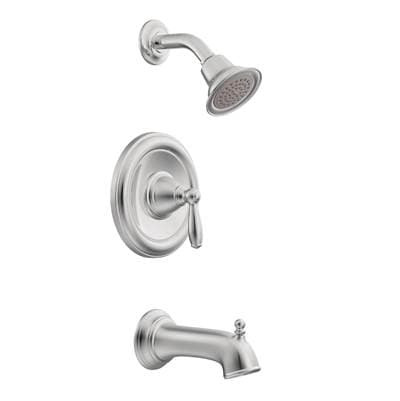 Moen Brantford PosiTemp Pressure Balancing Eco-Performance Tub and Shower Trim Kit without Valve, Chrome