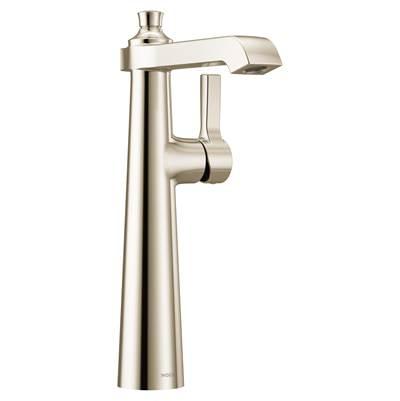 Moen Flara One-Handle Single Hole Vessel Sink Bathroom Faucet, Polished Nickel by Moen