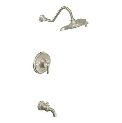 Moen Weymouth 1-Handle Posi-Temp Tub and Shower Trim Kit in Brushed Nickel (Valve Sold Separately) by Moen
