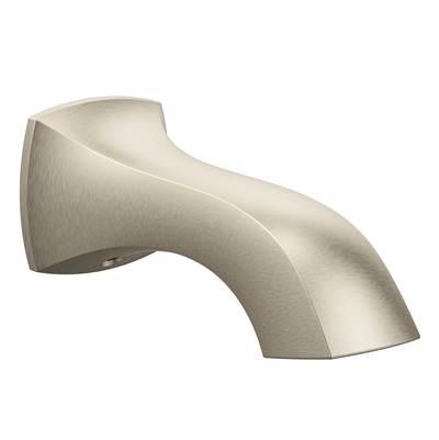 Moen Voss Replacement Tub Non-Diverter Spout 1/2-Inch Slip Fit Connection, Brushed Nickel by Moen