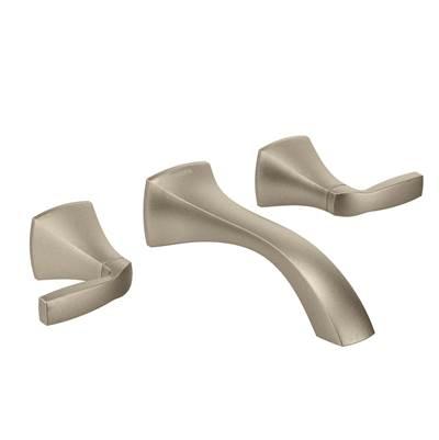 Moen Voss Wall Mount 2-Handle Low-Arc Lavatory Faucet Trim Kit in Brushed Nickel (Valve Sold Separately) by Moen