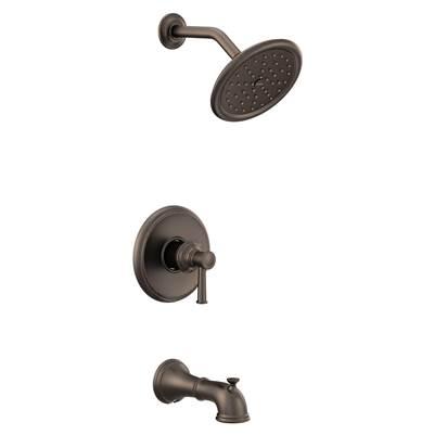 Belfied M-CORE 2-Series Eco Performance 1-Handle Tub and Shower Trim Kit in Oil Rubbed Bronze (Valve Sold Separately) by Moen