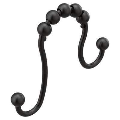 Moen Matte Black Shower Curtain Rings by Moen
