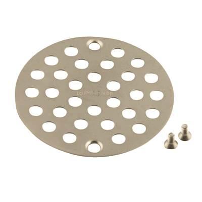 4-Inch Screw-In Shower Strainer Drain Cover, Brushed Nickel by Moen