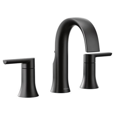 Moen Doux 8 in. Widespread 2-Handle Bathroom Faucet Trim Kit in Matte Black (Valve Sold Separately) by Moen