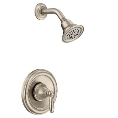 Brantford Posi-Temp Single-Handle 1-Spray Shower Faucet Trim Kit in Brushed Nickel (Valve Sold Separately) by Moen