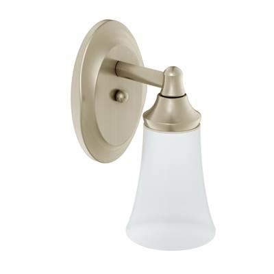 Moen Brushed Nickel One Globe Bath Light by Moen