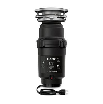 Moen Lite Series 1/3HP Garbage Disposal with Fast Track Install - Unfinished by Moen