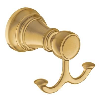 Brushed Gold Double Robe Hook by Moen