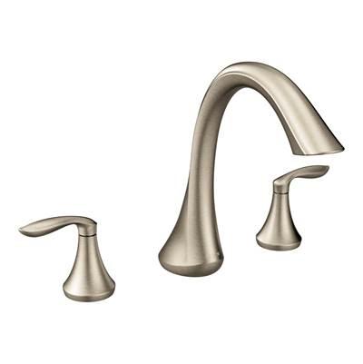 Moen Eva 2-Handle Deck-Mount Roman Tub Faucet Trim Kit in Brushed Nickel (Valve Sold Separately) by Moen