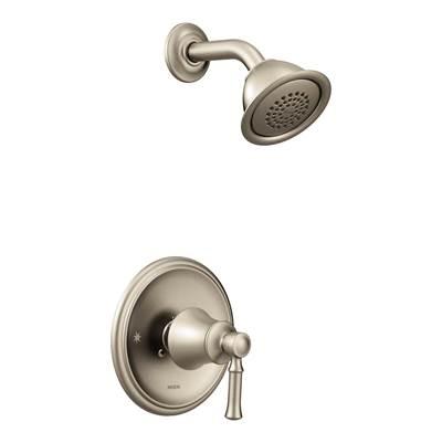 Moen Dartmoor Posi-Temp Single-Handle Wall-Mount Shower Only Faucet Trim Kit in Brushed Nickel (Valve Sold Separately) by Moen