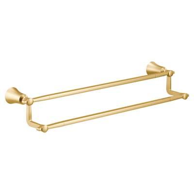 Brushed Gold 24'' Double Towel Bar by Moen