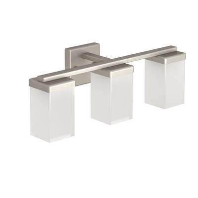 Moen Brushed Nickel Three Globe Bath Light by Moen