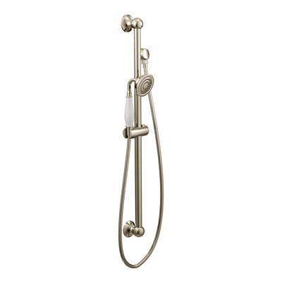 Moen Weymouth Traditional Eco-Performance Handshower Handheld Shower with 30-Inch Slide Bar and 69-Inch Metal Hose, Polished Nickel by Moen
