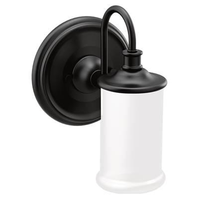 Moen Matte Black One Globe Bath Light by Moen