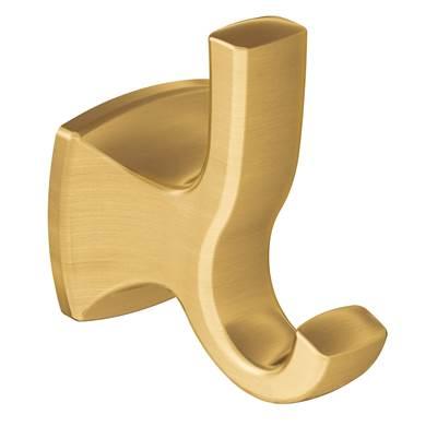 Brushed Gold Double Robe Hook by Moen
