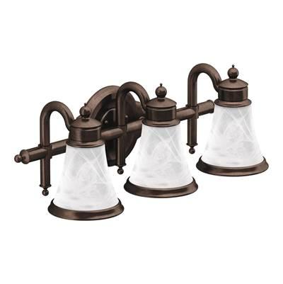 Moen Oil Rubbed Bronze Three Globe Bath Light by Moen