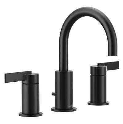 Moen Cia 8 in. Widespread 2-Handle High-Arc Bathroom Faucet Trim Kit in Matte Black (Valve Sold Separately) by Moen