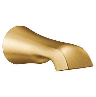 Moen Flara 1/2-Inch Slip Fit Connection Non-Diverting Tub Spout, Brushed Gold by Moen